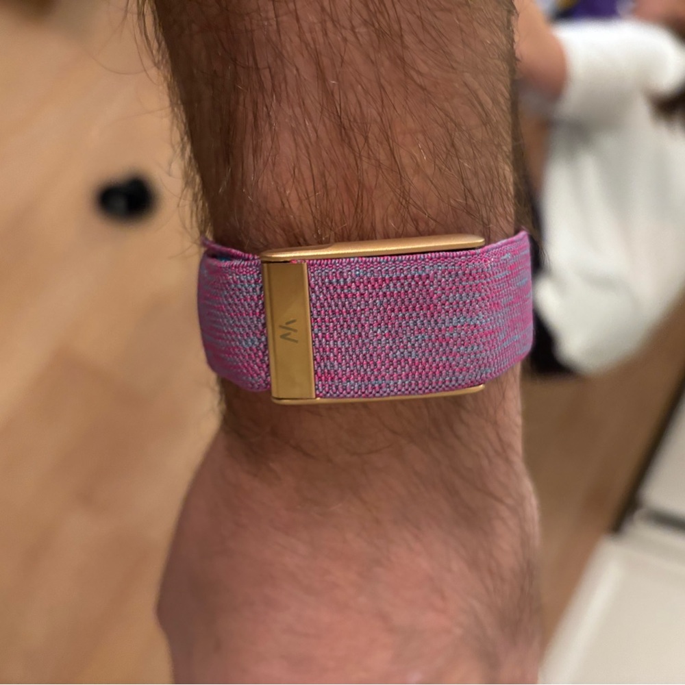 New Whoop 5.0 Pink/Blue Band with Rose Gold Clasp/Hook/Trim - whoop 5.0 one/life - Picture 4 of 8